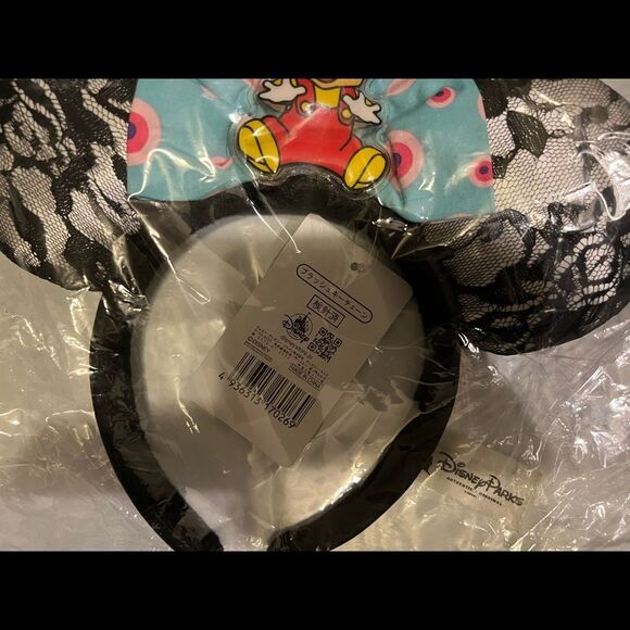 Disney Parks Minnie Ears Polka Dot Black Lace Limited Party Headband - Picture 2 of 5